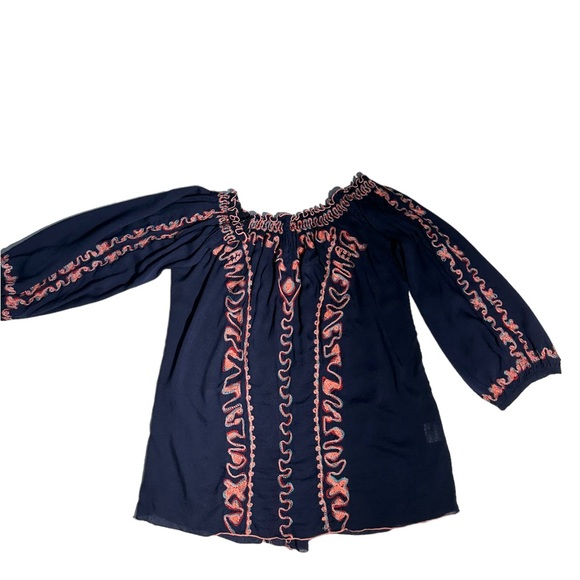 Poupette St Barth navy top in Large.  Absolutely gorgeous embroidery. - Picture 8 of 15